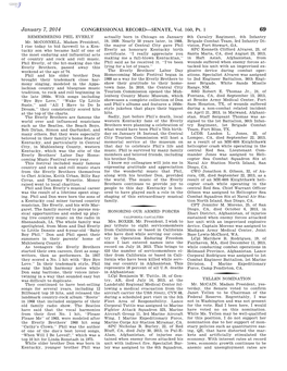 CONGRESSIONAL RECORD—SENATE, Vol. 160, Pt. 1 January