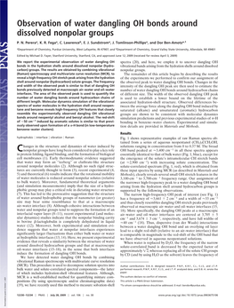 Observation of Water Dangling OH Bonds Around Dissolved Nonpolar Groups