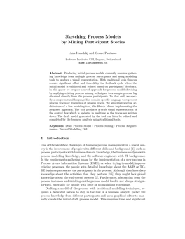 Sketching Process Models by Mining Participant Stories