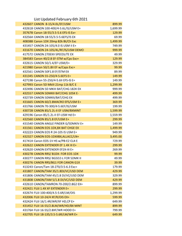 List Updated February 6Th 2021