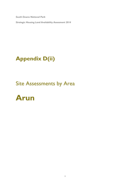 Appendix D(Ii) Site Assessments by Area