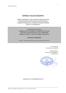 Operat Szacunkowy