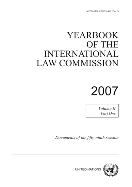 Yearbook of the International Law Commission 2007