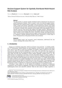 Decision-Support System for Spatially Distributed Multi-Hazard Risk Analysis