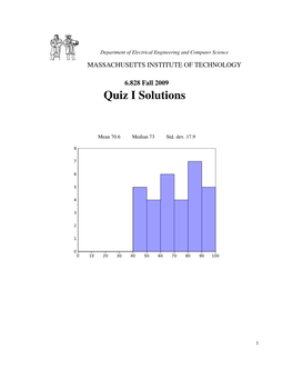 Quiz I Solutions