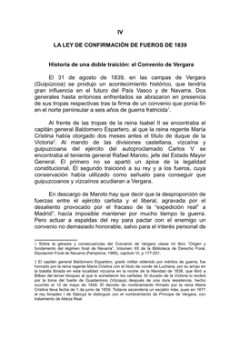 Iv. La Ley De Confirmación De Fueros De 1839