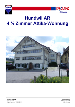 Hundwil AR 4 ½ Zimmer Attika-Wohnung