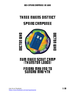 2014 Spring Camporee:Dr. Who 1/16