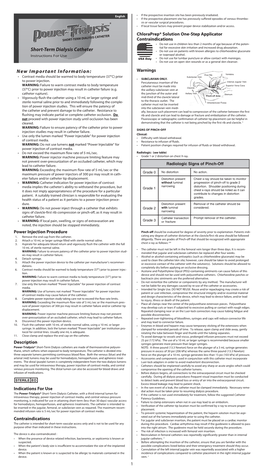 Short-Term Dialysis Catheter New Important Information