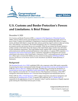 US Customs and Border Protection's Powers and Limitations