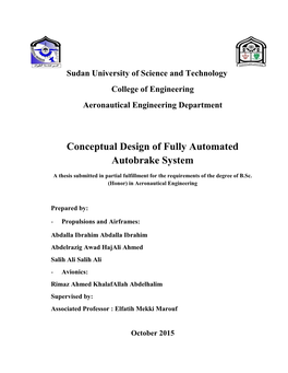 Conceptual Design of Fully Automated Autobrake System