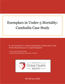 Exemplars in Under-5 Mortality: Cambodia Case Study