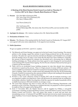 BBPC Meeting Minutes 5 October 2017