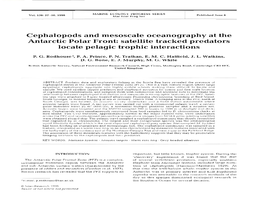 Cephalopods and Mesoscale Oceanography at the Antarctic Polar Front: Satellite Tracked Predators Locate Pelagic Trophic Interactions
