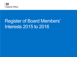 Register of Board Members' Interests 2015 to 2016