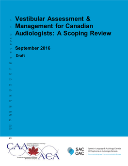 Vestibular Assessment & Management for Canadian