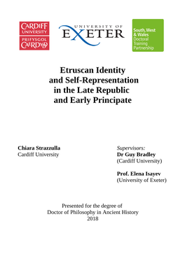 Etruscan Identity and Self-Representation in the Late Republic and Early Principate