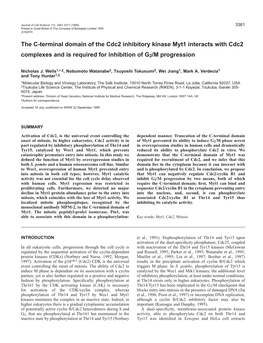 Regulation of Myt1 3363