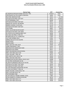 View Revised Fee Schedule