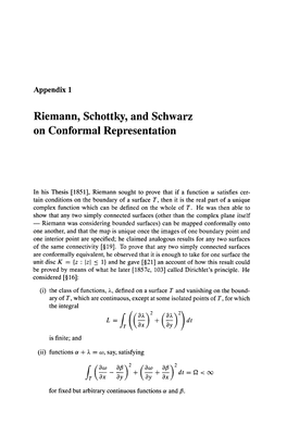 Riemann, Schottky, and Schwarz on Conformal Representation