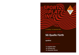 SG Quelle Fürth Kreisliga Spielfrei