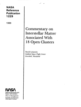 Commentary on Interstellar Matter Associated with 18 Open Clusters