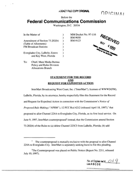 PUBLIC NOTICE Federal Communications Commission