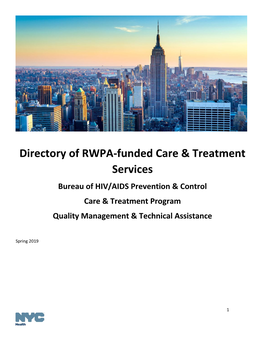 Directory of RWPA-Funded Care & Treatment Services