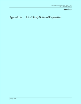 Appendix a Initial Study/Notice of Preparation