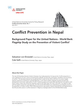 Conflict Prevention in Nepal