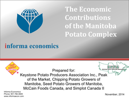 "The Economic Contributions of the Manitoba Potato Complex"