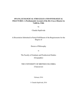 A Posthumanist Account of the Río Cruces Disaster in Valdivia, Chile