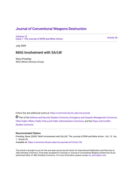 MAG Involvement with SA/LW