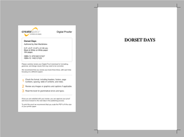 Dorset Days DORSET DAYS Authored by Alan Macfarlane