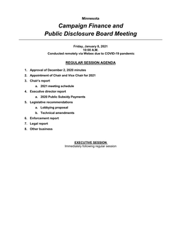 January 8, 2021 Meeting Materials