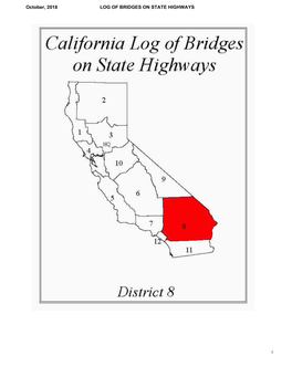 California Log of Bridges on State Highways