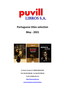 Portuguese Titles Selection May ‐ 2021