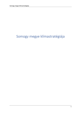 Somogy Megye Klímastratégiája