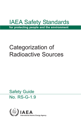 IAEA Safety Standards Categorization of Radioactive Sources
