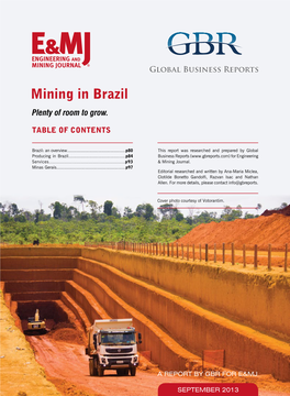 Mining in Brazil Plenty of Room to Grow