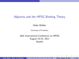 Adjuncts and the HPSG Binding Theory