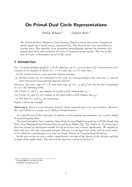 On Primal-Dual Circle Representations