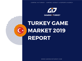 Turkey Game Market 2019 Report