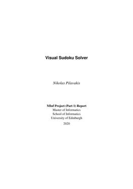 Visual Sudoku Solver