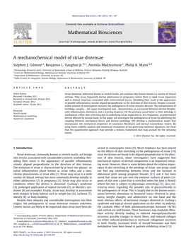 A Mechanochemical Model of Striae Distensae ⇑ Stephen J