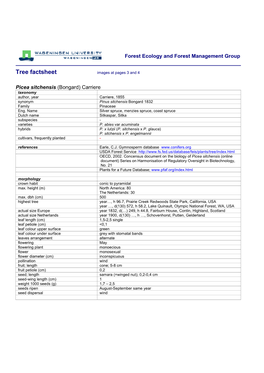 Tree Factsheet Images at Pages 3 and 4