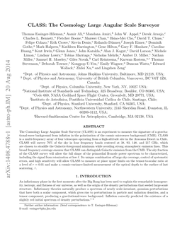 CLASS: the Cosmology Large Angular Scale Surveyor