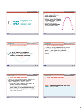 A Vector Quantity Includes Both Magnitude and Direction, but a Scalar Quantity Includes Only Magnitude. 5.1 Vector and Scalar Qu
