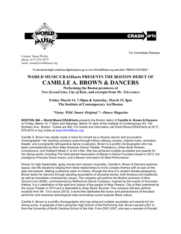 Camille A. Brown & Dancers