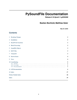 Pysoundfile Documentation Release 0.10.3Post1-1-G0394588